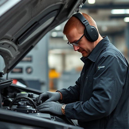auto technician working