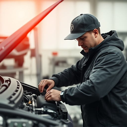 auto technician working
