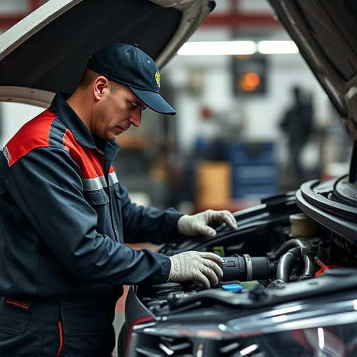 auto technician working