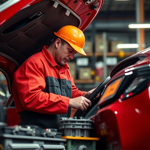 auto technician working