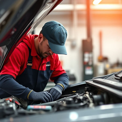 auto technician working