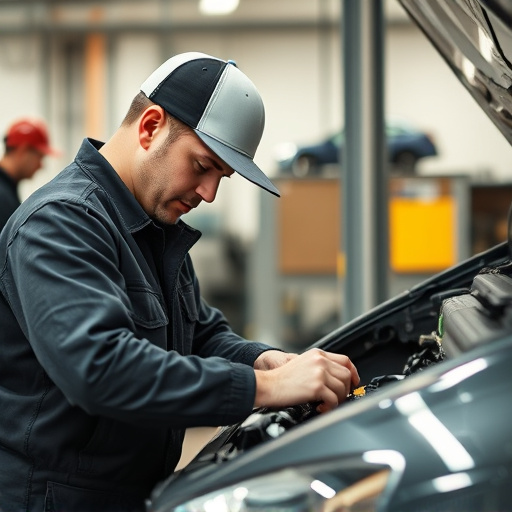 auto technician working