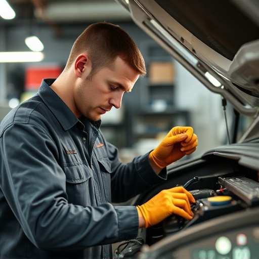 auto technician working