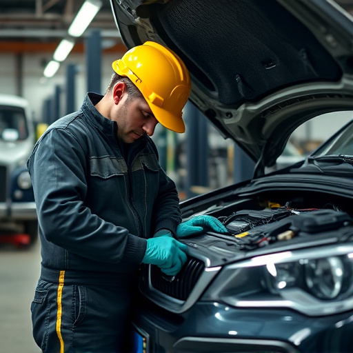 auto technician working