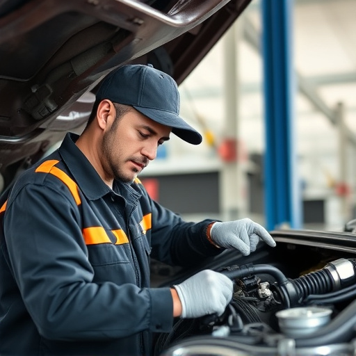 auto technician working