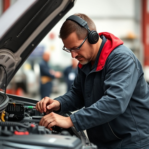 auto technician working