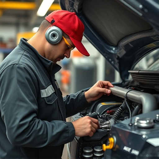 auto technician working
