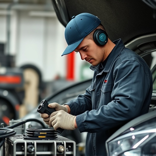 auto technician working