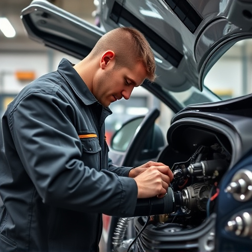 auto technician working