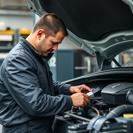 auto technician working