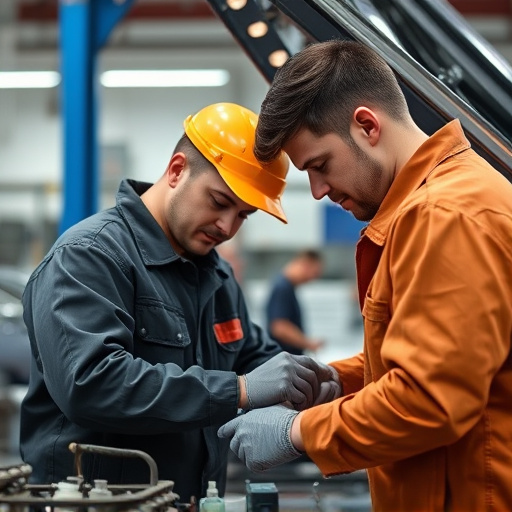 auto technician working