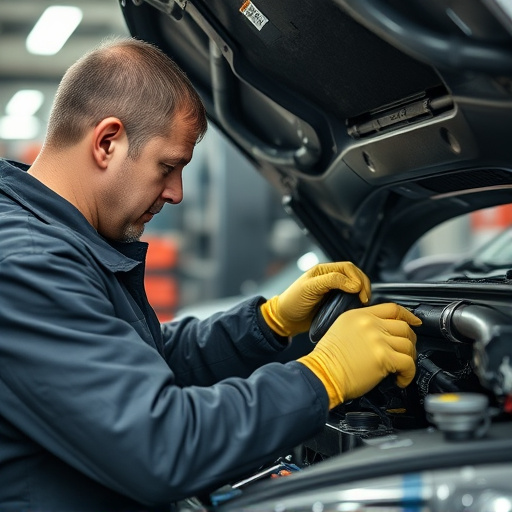 auto technician working