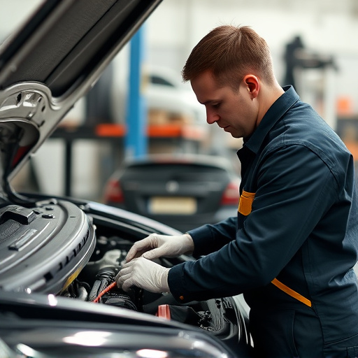 auto technician working