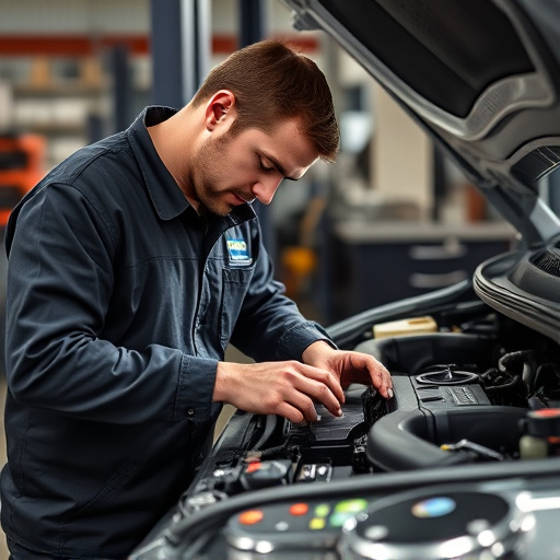 auto technician working