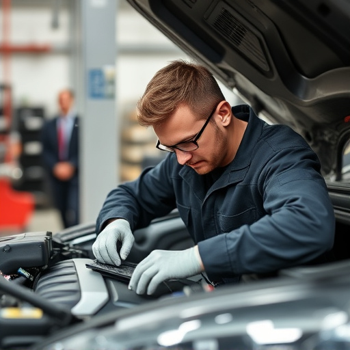 auto technician working