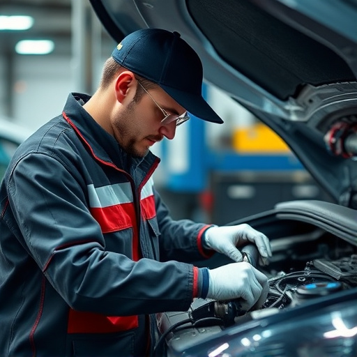 auto technician working