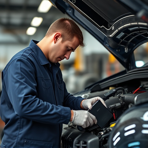 auto technician working