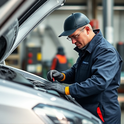 auto technician working