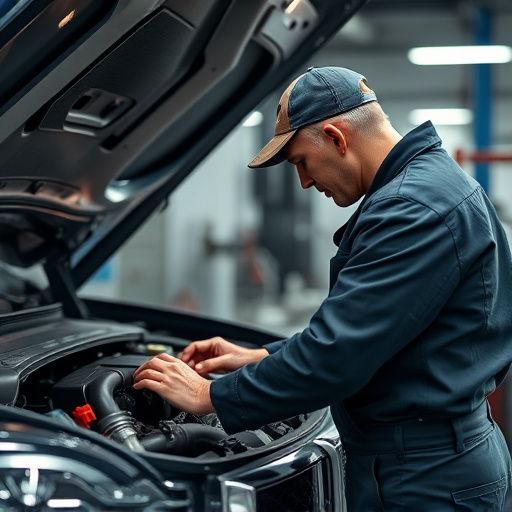 auto technician working
