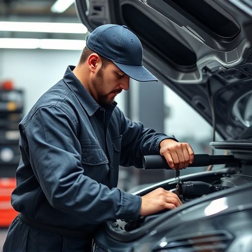 auto technician working