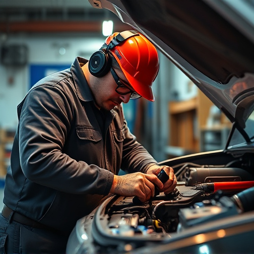 auto technician working