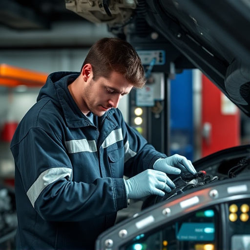 auto technician working