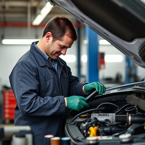 auto technician working