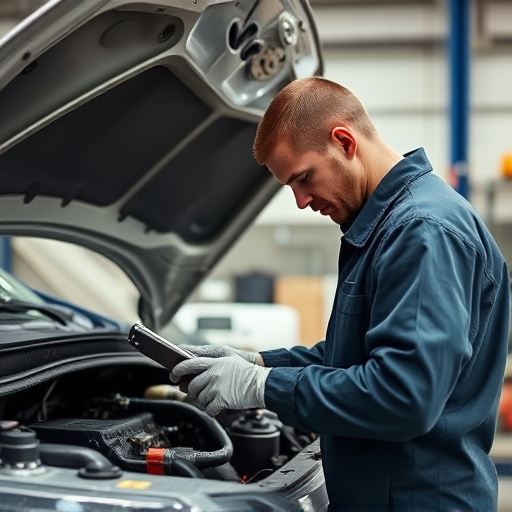 auto technician working