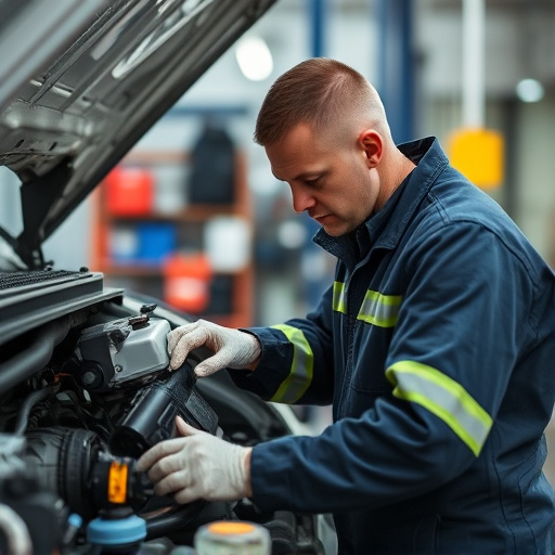 auto technician working
