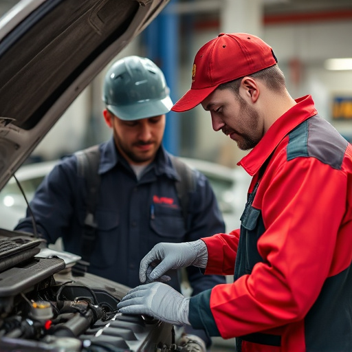 auto technician working