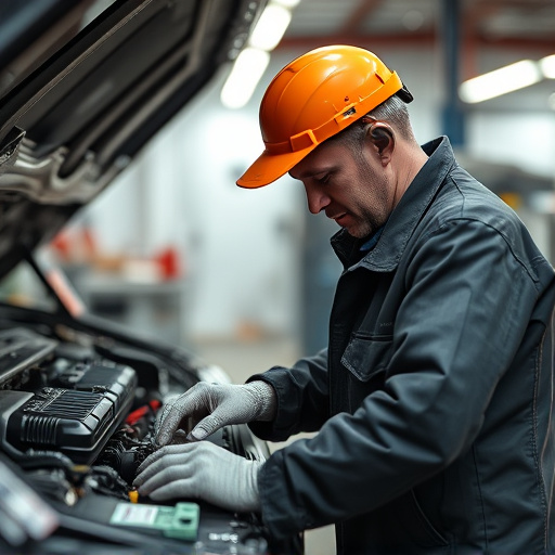 auto technician working