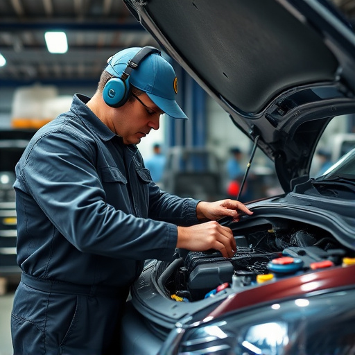 auto technician working