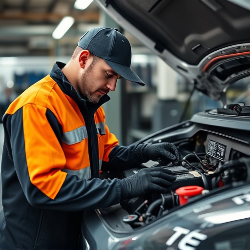 auto technician working