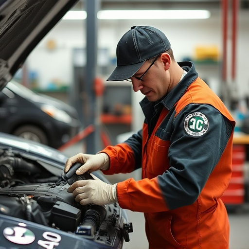 auto technician working