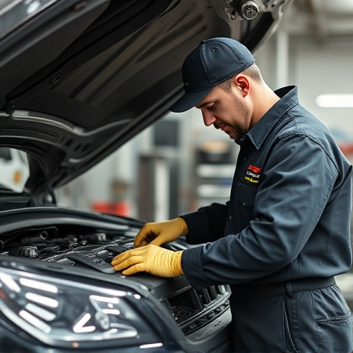 auto technician working