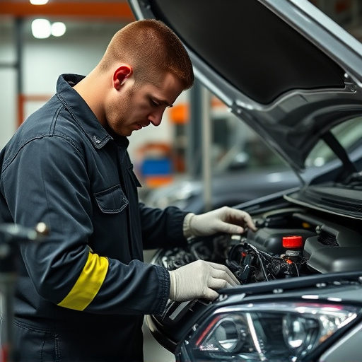 auto technician working
