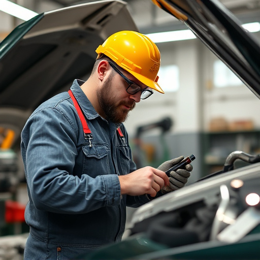 auto technician working