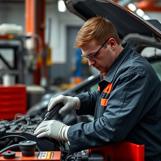 auto technician working