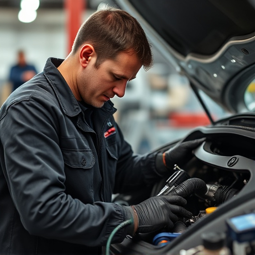 auto technician working