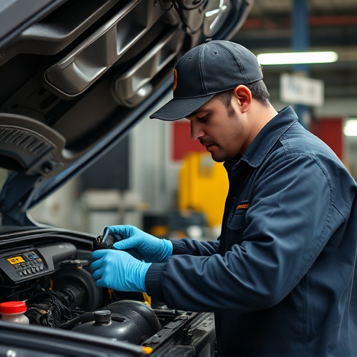 auto technician working