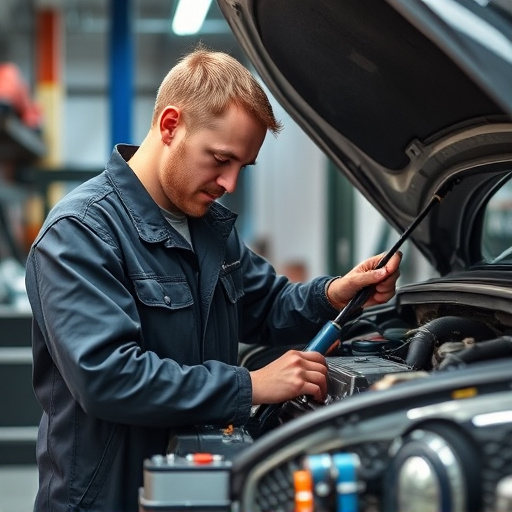 auto technician working