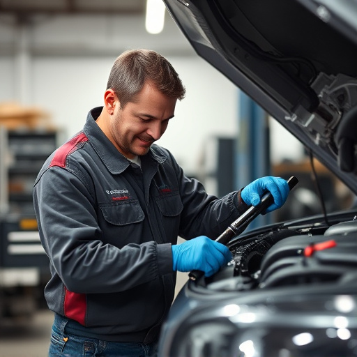 auto technician working