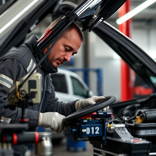 auto technician working