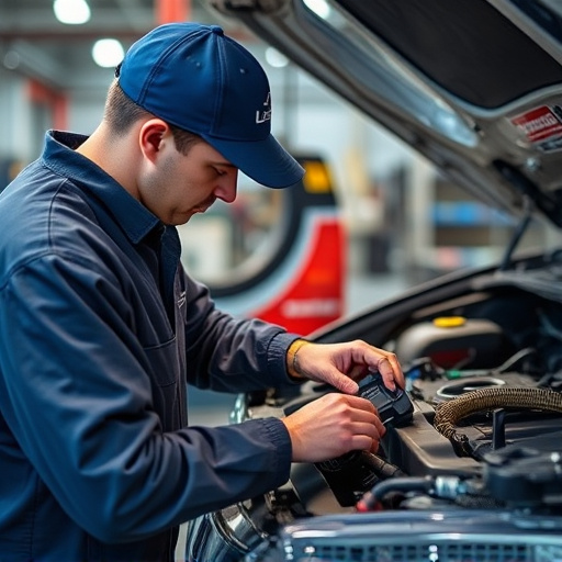 auto technician working