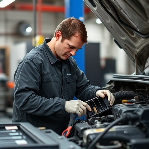 auto technician working