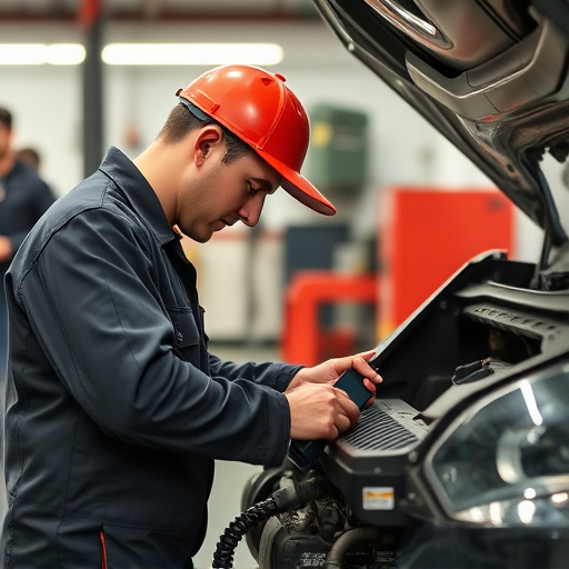 auto technician working