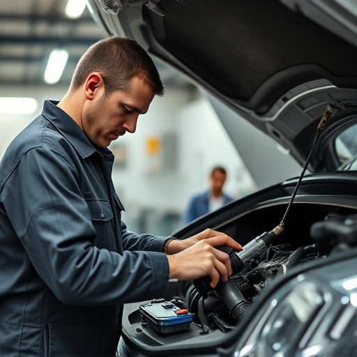 auto technician working