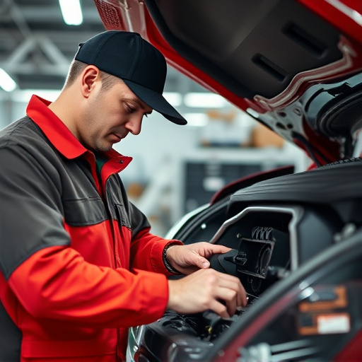 auto technician working