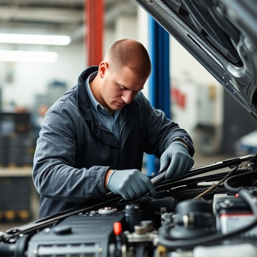 auto technician working