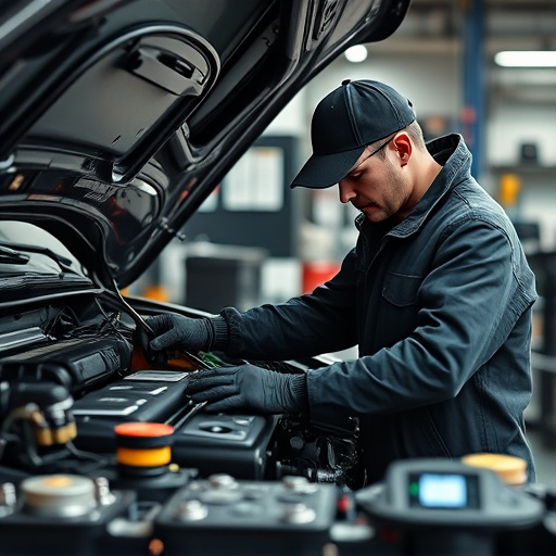 auto technician working